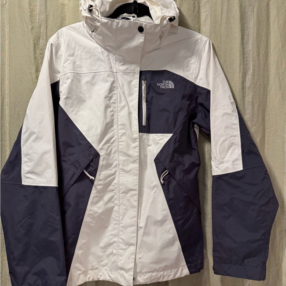 The North Face Two-Tone Ski Jacket in White and Purple